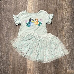 Girls’ Bluey Outfit T-Shirt & Skirt - 3T